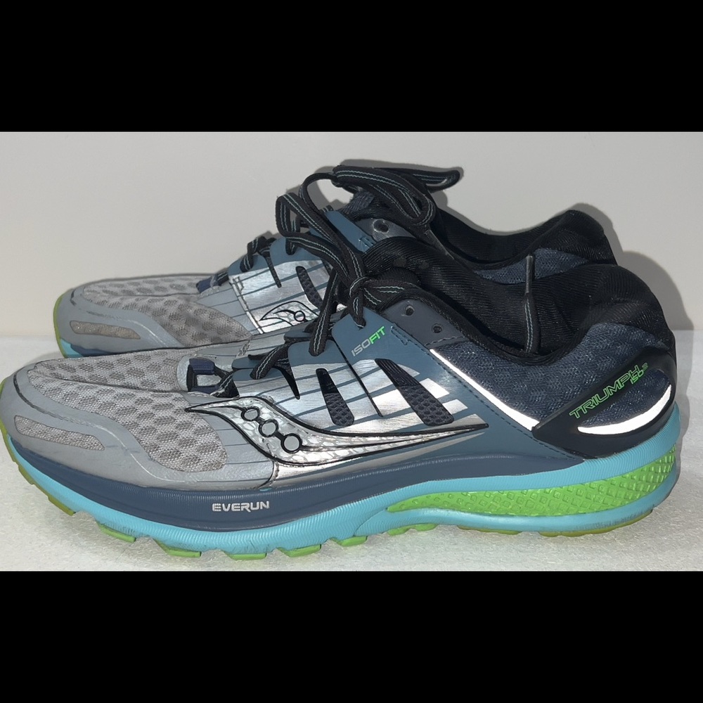 Saucony Triumph ISO2 Ever run Size 9.5 Womens with Superfeet Insoles.
